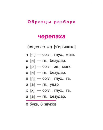 Образцы разборов по русскому языку