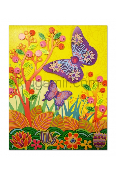 обложка 3Д аппликация. 3004 Бабочки на лугу от интернет-магазина Книгамир