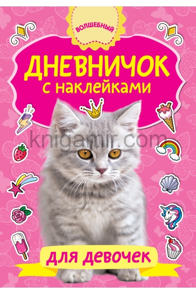 обложка Дневничок с наклейками для девочки от интернет-магазина Книгамир