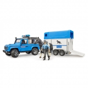 обложка Bruder 02588 "Внедорожник Land Rover Defender полицейский" с прицепом, фиг-ой и лошадью (фикс. цена) от интернет-магазина Книгамир