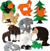 обложка Игры из ковролина "Дикие животные" (без полотна) арт.LIP1067 от интернет-магазина Книгамир
