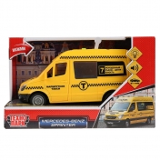 обложка Машина на бат свет+звук "MERCEDES-BENZ SPRINTER ТАКСИ" 22см, пласт, инерц. "Технопарк" в кор.36шт от интернет-магазина Книгамир