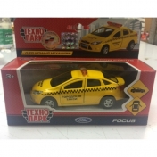 обложка МАШИНА "ТЕХНОПАРК" МЕТАЛЛ. ИНЕРЦ. FORD FOCUS ТАКСИ 12СМ, ОТКРЫВ. ДВЕРИ И БАГАЖНИК В КОР в кор.2*24шт от интернет-магазина Книгамир