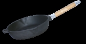 обложка [1224] Сковорода 24 см чугунная с носиками, съемная ручка от интернет-магазина Книгамир